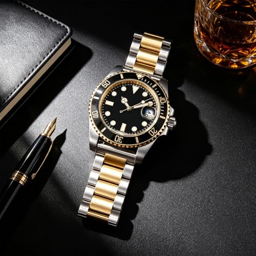 Image of BINLUN Stainless Steel Watch Band Replacement Brushed Finish Metal Watch Straps for Men and Women 20mm /22mm /24mm
