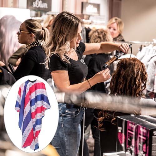 Capa para corte de cabello NUOBESTY para adultos con patrón de rayas miniatura 6