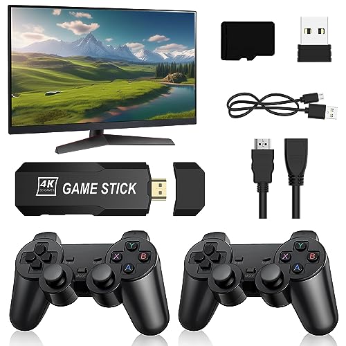 GOXAEEE Retro Konsole Spielkonsole Plug and Play Game Stick mit 2 Kabellose...