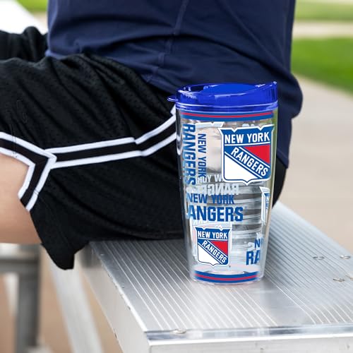 Rico Industries NHL Hockey New York Rangers Mayhem Double Wall 16oz Tritan Tumbler - image 3