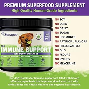   ZENAPET-Allergy-Immune-Support-Supplement-for-Dogs-Superfood-100-Human-Grade-with-Turkey-Tail-Mushroom-Prebiotics-for-Gut-Health-Itchy-Skin-Seasonal-Allergies-Yeast-for-Small-to-Large-Breeds