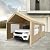 New Upgraded 10x20In Carport,Heavy Duty Portable Garage, Extra Large Canopy,Waterproof & UV Resistant, Ideal Outdoor Storage Shelter for Truck,Boat,Car (Khaki)