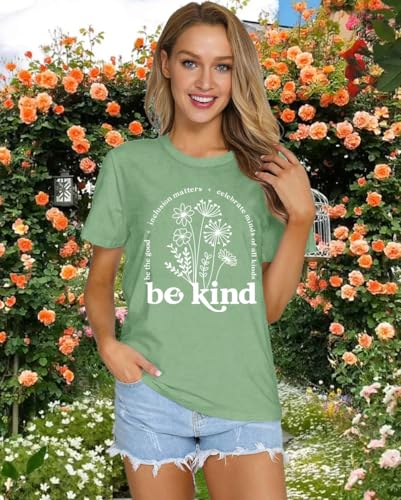 Womens Be Kind Shirt Kindness T-Shirt Inspirational Teacher Tee Top3