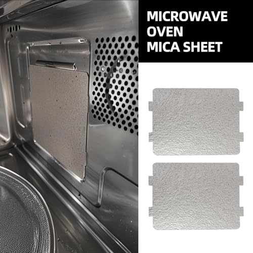2 Stück Set Universal Mikrowellen Glimmerplatten, Hochtemperaturbeständige Reparaturteile für Hauptküchen-Mikrowellen, Schutz vor Öl & Wasser, Geeignet für Haushaltsgeräte,Mikrowelle