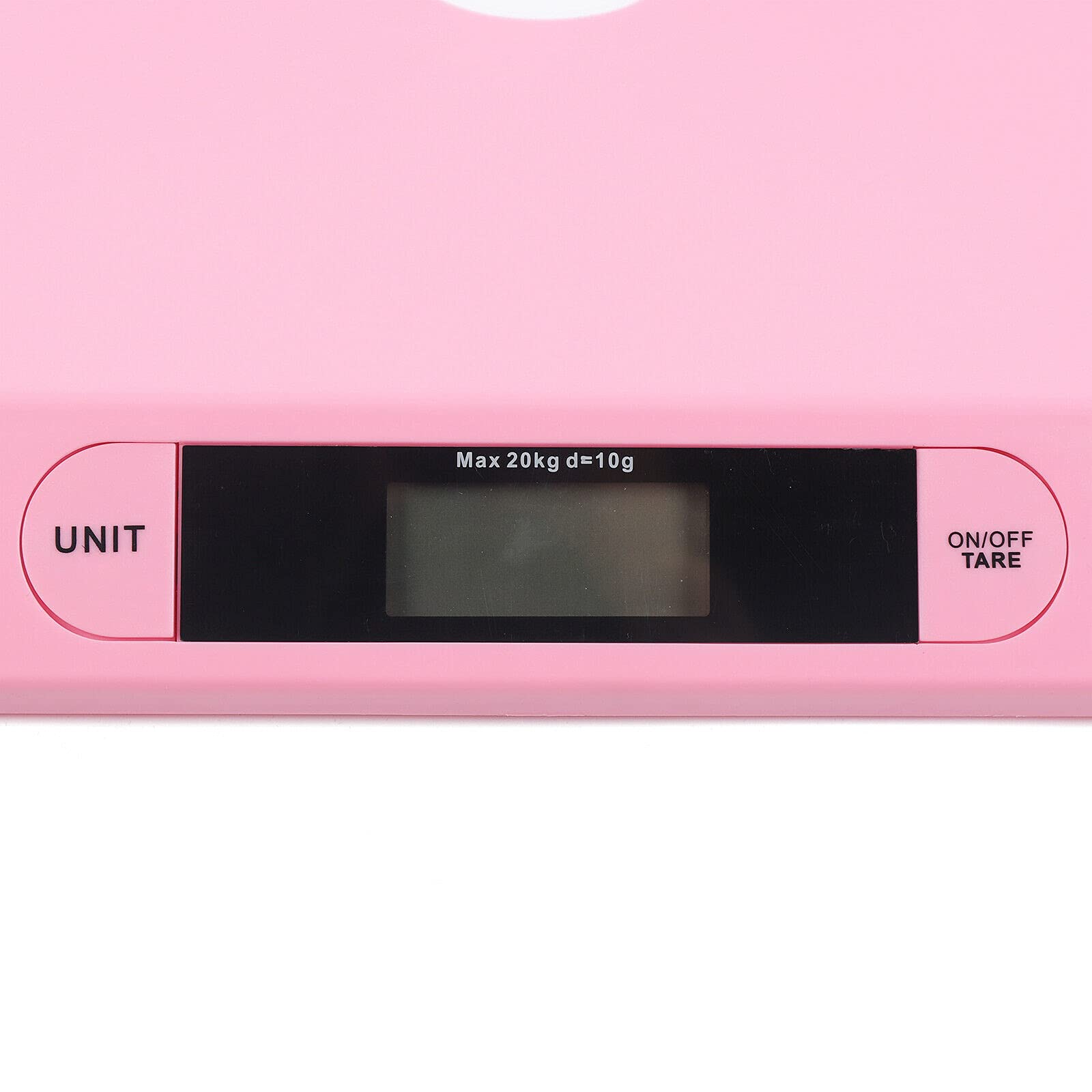 Bilancia Bambino Elettronico, Pesa Bambino con Display LCD per Neonati da 30 g a 20 kg, Segue la Crescita del Bambino, Memorizza l'Ultima Pesata, con Funzione Tare (Rosa)