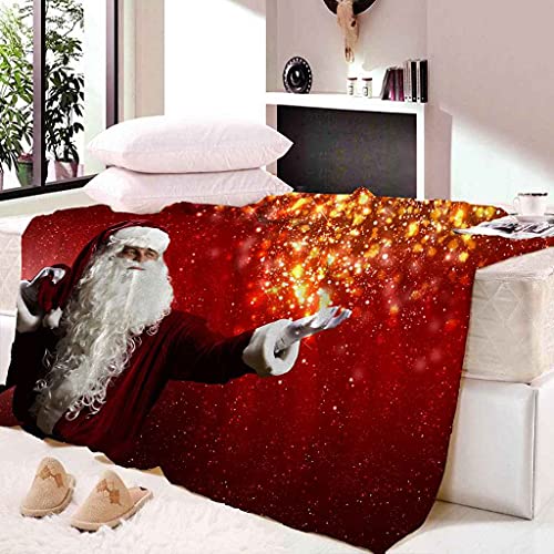 Couverture sofa 3D Père Noël pour des soirées d'hiver cocooning