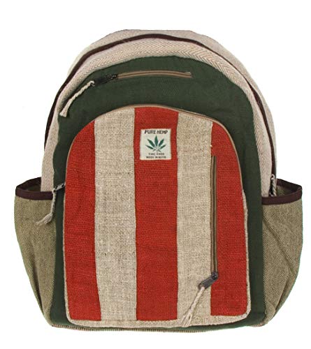 Rucksack aus Hanf, Natürliche Tasche, Handgemacht...