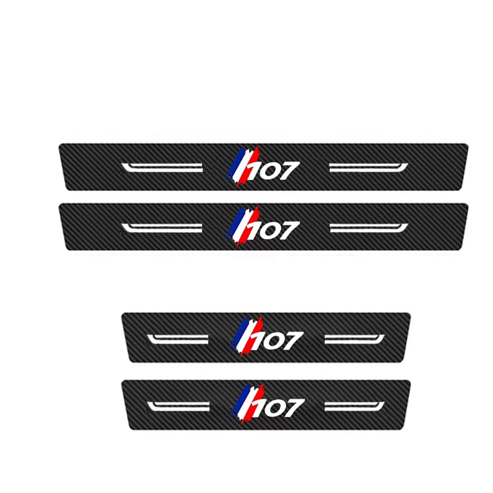 SDYAYFGE 4Pcs Kick Plates Car Door Sill Protector,for Peugeot 107
