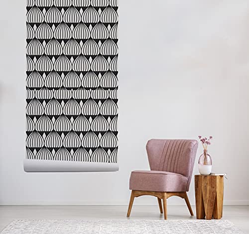 Papier peint géométrique 360x250 cm décor haut de gamme auto-adhésif Magic-Stick