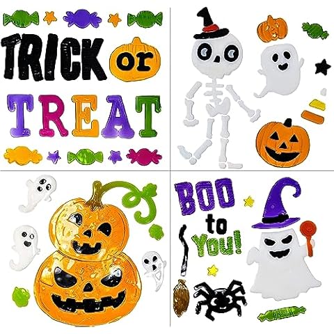 YLAB Halloween Gel Clings Window Stickers Cover