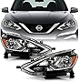 ACANII - For [Factory Halogen Model] 2016 2017 2018 2019 Nissan Sentra OE Style Headlights Headlamps Pair Set Left+Right