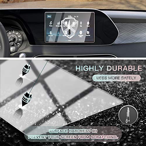 Image of CDEFG Screen Protector Center Control Navigation Touch Screen Protector for 2020 2021 Palisade Tempered Glass HD Scratch Resistance (8 inch)