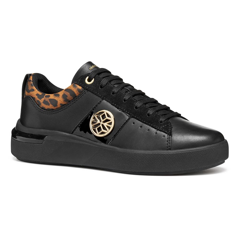 Geox Women's D Dalyla Trainers, Black, 6 UK