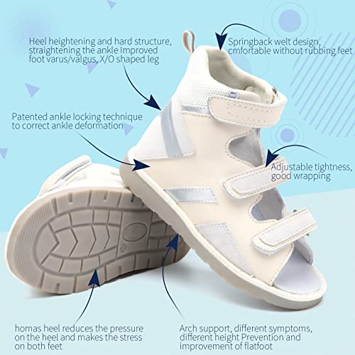 princepard Orthopedic Sandals for Children,Kids High Top Summer Flat Shoes for Boys and Girls,with Arch and Ankle Support,Anti-slip Soles4