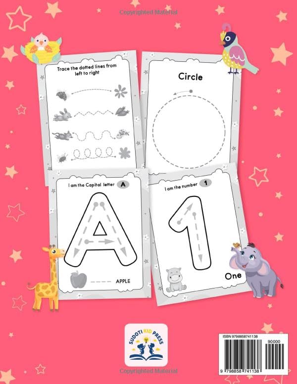 Vista 2 de Big Letter Tracing Book for Preschoolers and Toddlers Ages 2-4 Large-Size Alphabet Letter and Number Tracing Workbook for Handwriting Practice