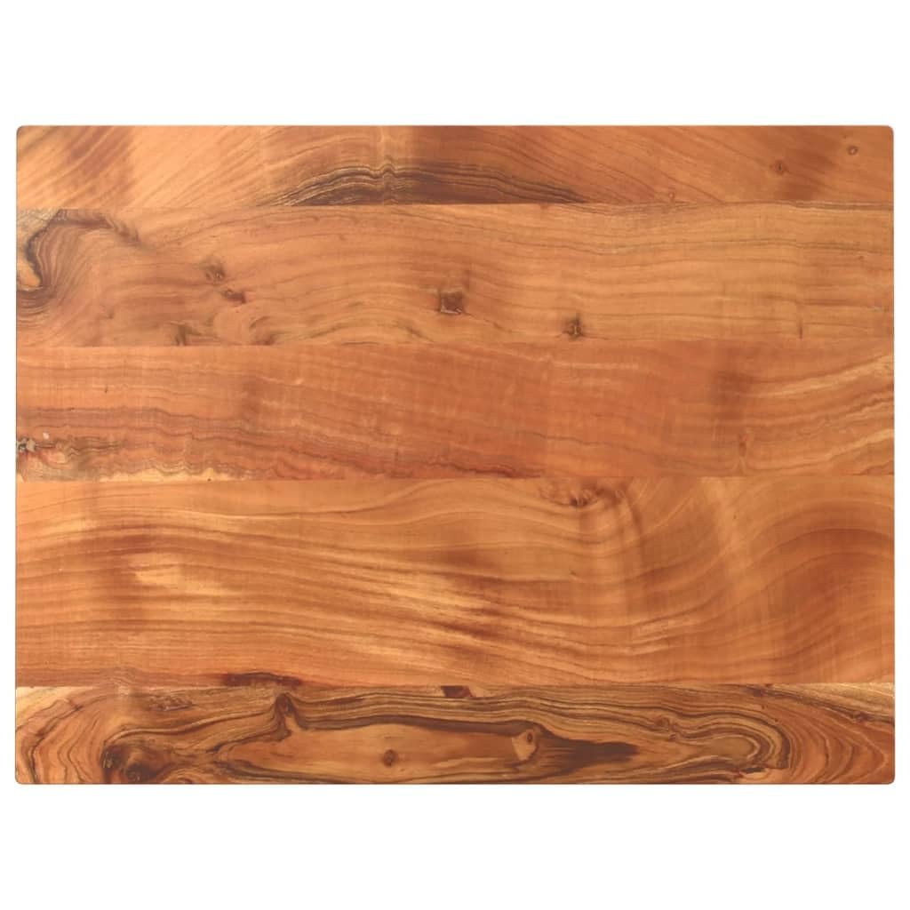 vidaXL Tischplatte, Holzplatte Rechteckig, Massivholzplatte für Bartisch Beistelltisch Esstisch, Ersatztischplatte, 80x70x2,5cm Akazienholz