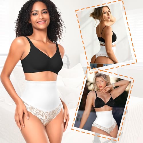 Image of Werena Thong Shapewear for Women Mid High Waisted Shaper Panties Girdle