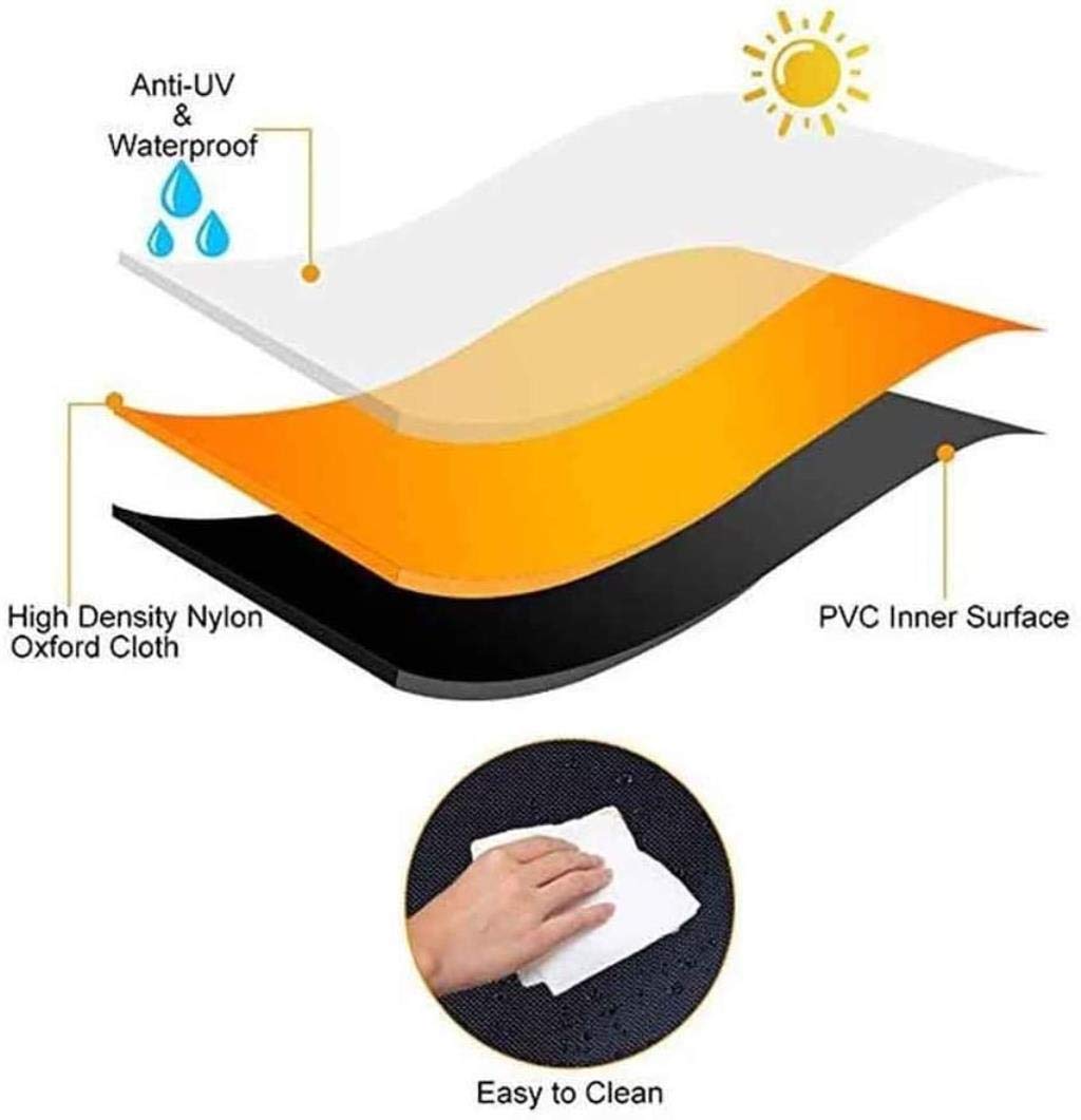 Housse De Protection Pour Table De Jardin 60x60x80 Cm - Tissu Oxford Imperméable, Anti-UV, Personnalisable (noir)