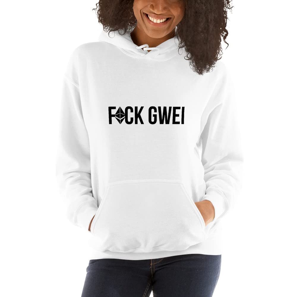 Fuck Gwei Single Line Unisex Hoodie White