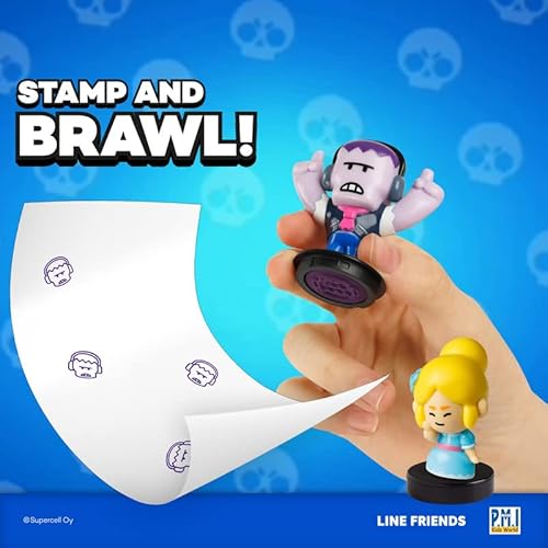Brawl Stars Collectible Stampers |12 Brawl Stars Toys Out Of 24 Collectibles In 1 Pack | 1 Rare Mystery Figure | Officially Licensed - Figurines, Party Supplies, Gift For Video Gamer #TOP5