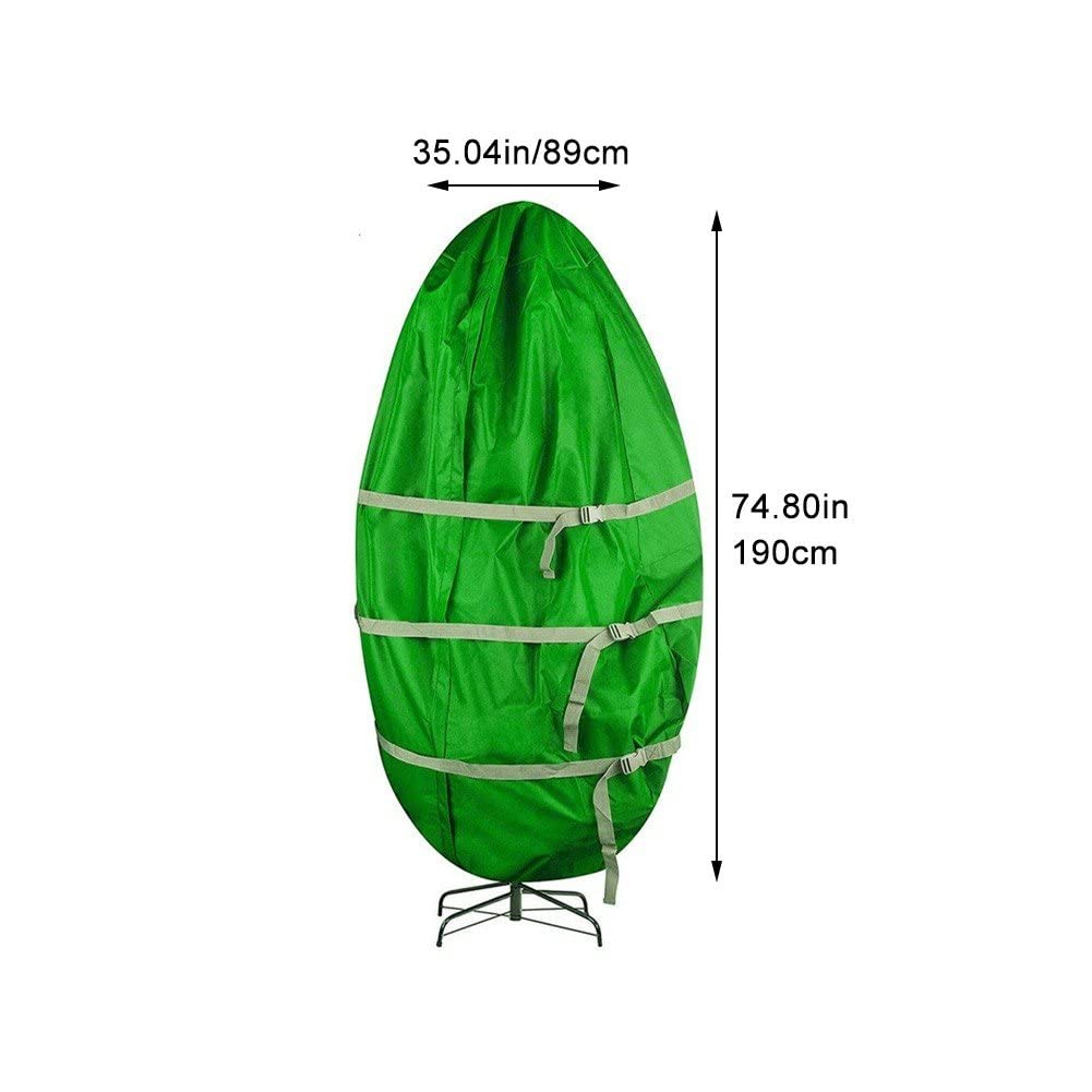 Borsa per la conservazione Verticale dell'albero di Natale Copertura Antipolvere per mobili con Benda Elastica Grande Contenitore per carichi Pesanti