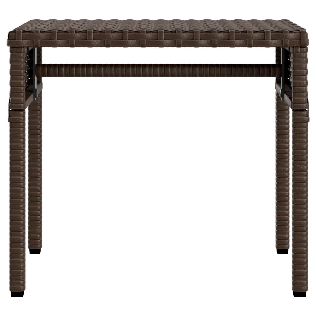 Lettino prendisole con tettuccio parasole e tavolo marrone, in polyrattan, regolabile con imbottitura, resistente alle intemperie, per giardino, terrazza, balcone e piscina, sdraio ergonomico