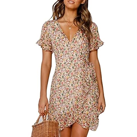 CheChury Robe d'été Floral Cover