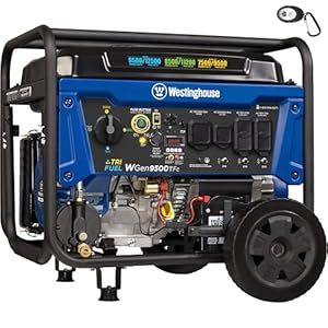 Westinghouse 12500 Peak Watt Tri-Fuel Home Backup Portable Generator, Remote Electric Start, Transfer Switch Ready, Gas, Propane, and Natural Gas Powered