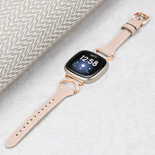 Gimuk Leather Strap Compatible with Fitbit Versa 4/Sense 2 - Image 3
