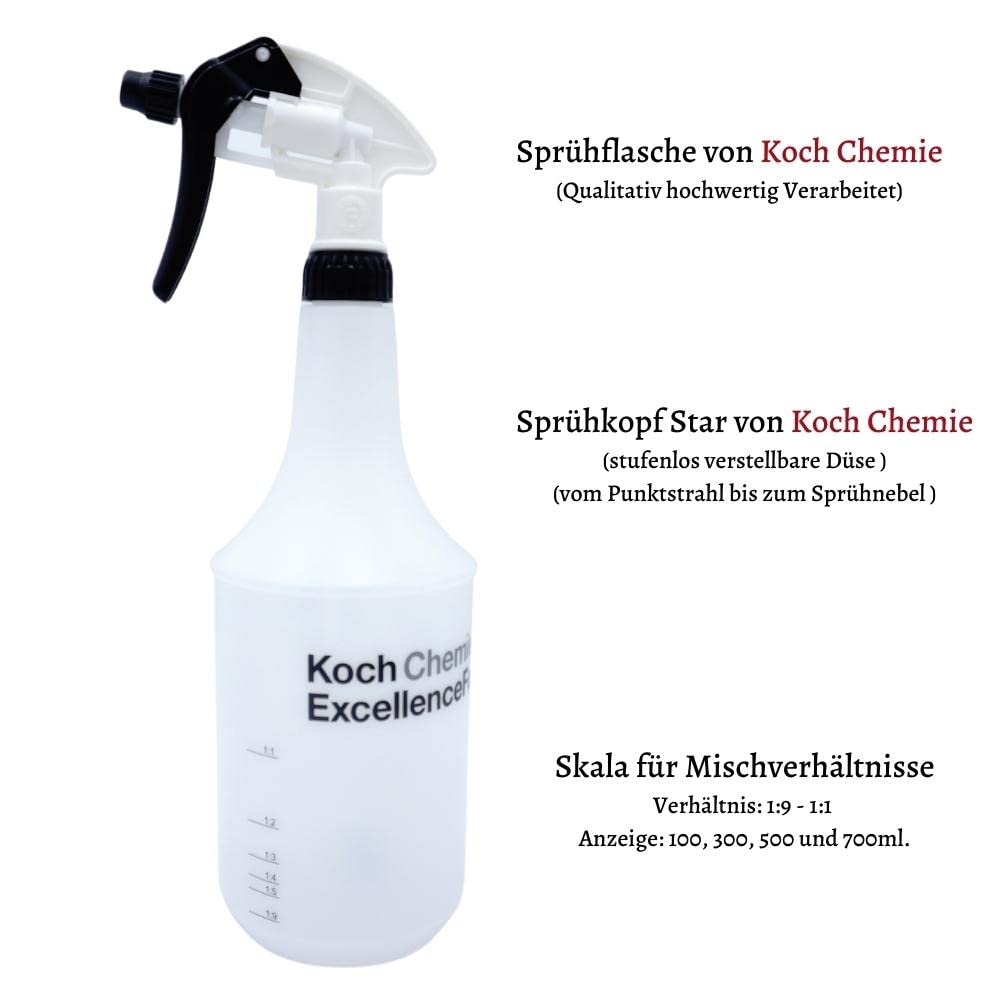 Koch Chemie PW ProtectorWax - Set de cera conservante (botella cilíndrica + cabezal pulverizador)