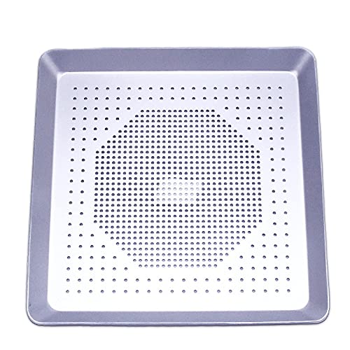 Square-Rectangle-Pizza-Baking-Pan-Nonstick-Pizza-Hole-Tray-Pan-Steel-Round-Crispy-Crust-Pizza-Oven-Tray-Perforated-Bakeware-Tool-Size-13inch-33X33X2cm