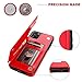 for iPhone 11 Pro Max Wallet Case with Card Holder,OT ONETOP PU Leather Kickstand Card Slots Case,Double Magnetic Clasp and Durable Shockproof Cover for iPhone 11 Pro Max 6.5 Inch (Red)