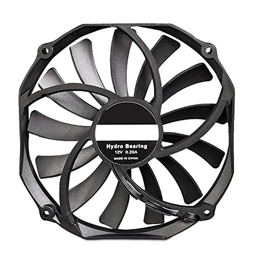 Lodoot Ventilador de refrigeración para CPU con diseño de 13 aspas, 140 mm, perfil bajo, CPU delgada