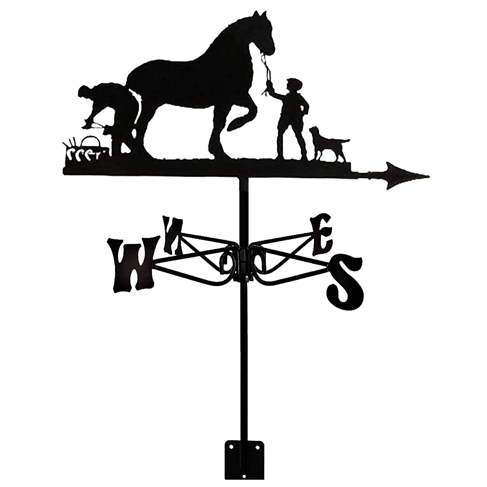 TAXXII Weather Vane Farm Retro Weathervanes Measuring Tools Wind Direction Indicator Outdoor Ornaments Backyard Lawn Decor