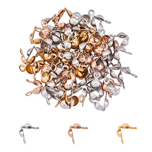 100 pz 2 2.5 3mm in acciaio inox estremà crimpare perline copre