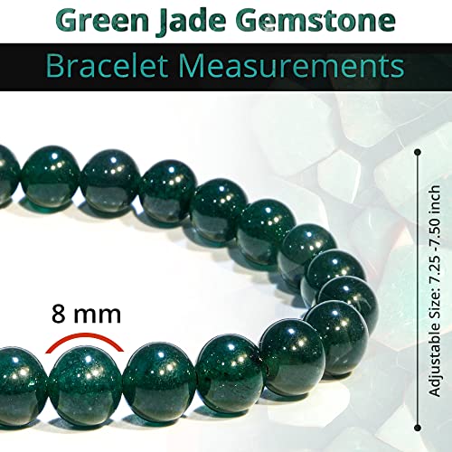 Image of ANAYA AGATE Healing Crystal Bracelet for Women and Men - 8mm Round Beaded Bracelet for Men and Women - Unisex Stretchy Gemstone Bracelet for Healing and Protection