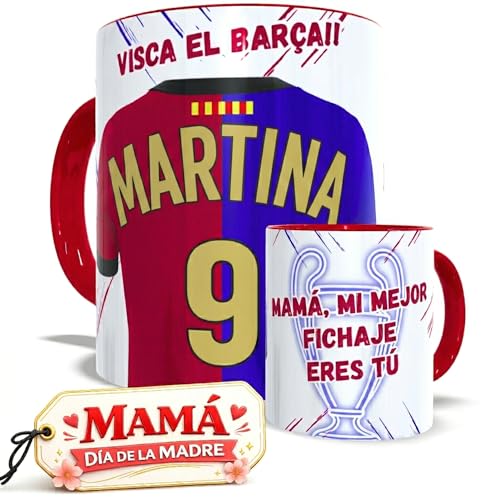 El Detallito & Tú Taza Barcelona Personalizada Nombre Número Y Dedicatoria Regalo Futbol Original Niños Cumpleaños Dia Del Padre Madre Tazas Desayuno Personalizadas Equipos Apta Microondas