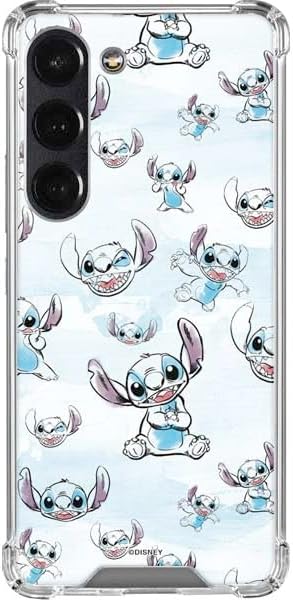 Skinit Clear Phone Case Compatible with Galaxy S23 - Officially Licensed Disney Lilo and Stitch Dont Wake Me I Bite Design