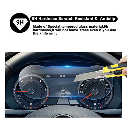 2018 2019 Volks Wagen T Iguan Discover Media Touch Screen Car Dashboard Screen Protector, Hd Clear Tempered Glass Car In-Dash Screen Protective Film (12.3In Dashboard) #TOP4