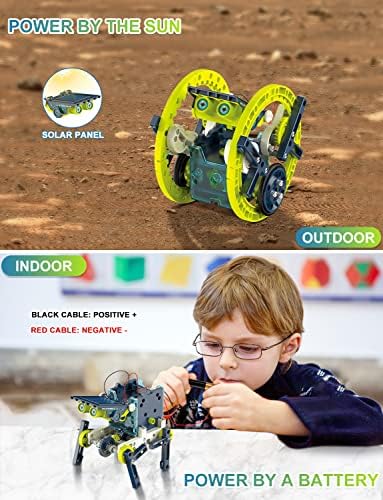 12-in-1 STEM Solar Robot Kit - Educational Science Kits for Kids 8-12, 190 Pieces DIY Robot Kit Building Toys, Gifts for 8 9 10 11 12 13 Year Old Boys Girls 5 51OIn36fKTL. AC