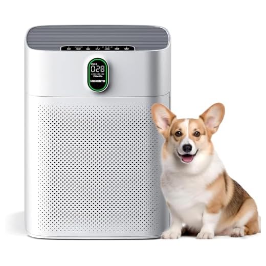 MORENTO Air Purifiers for Home Large Room up to 1076 Sq Ft with PM 2.5 Display Air Quality Sensor, H13 True HEPA Filter Remove 99.97% of Pet Hair with Double-sided Air Inlet, 24db, White, 1 Pack