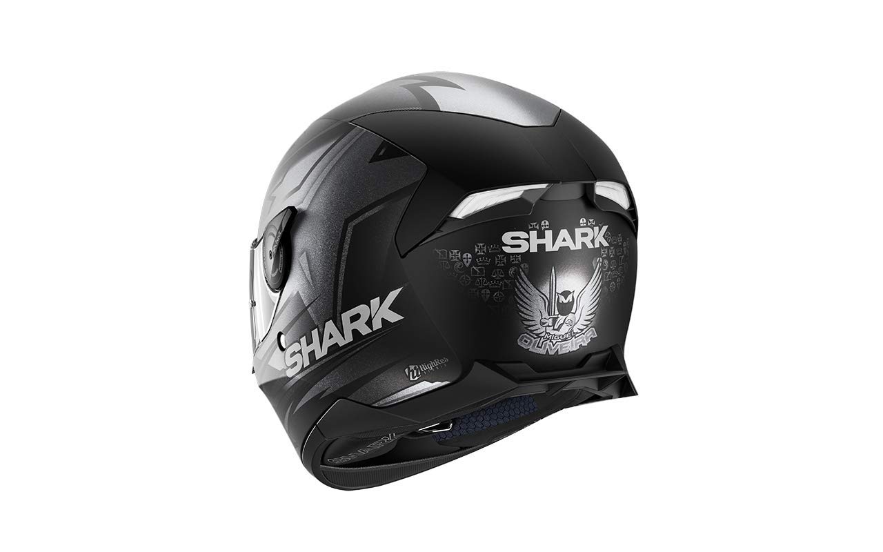 Casco de moto Shark SKWAL 2.2 OLIVEIRA Mat KAS, Negro/Gris, M