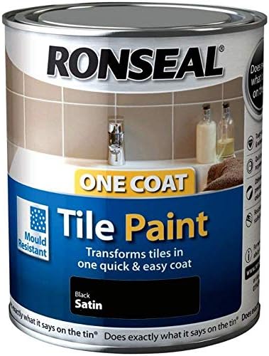 Ronseal One Coat Tile Paint - Black