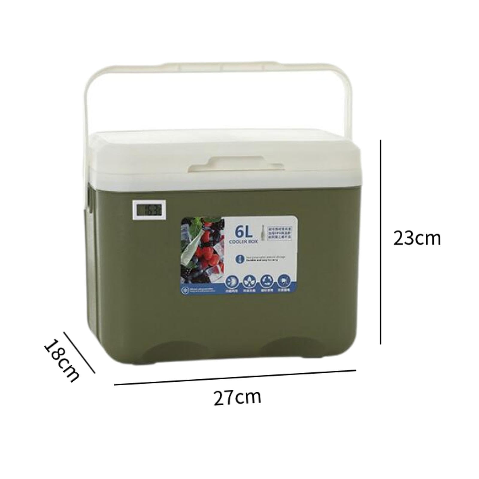 Nevera Portátil de 6 litros para Congelar Alimentos Calientes. Caja Isotérmica Pequeña para Uso Comercial, Playa, Picnic, Bebidas Deportivas Y Leche M