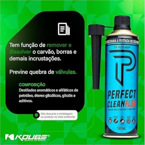 Kit Perfect Clean Flex 500ml Limpeza Sistema de Alimentação 2 Unidades KOUBE