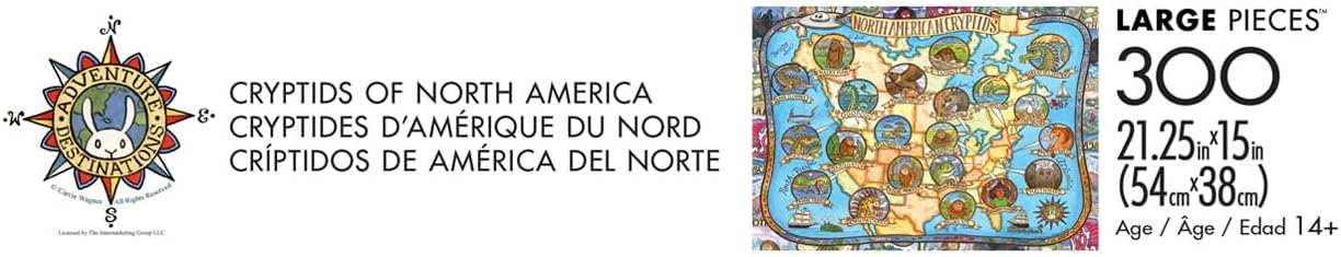 Buffalo Games - Adventure Destination - Cryptids of North America - 300 Large Piece Jigsaw Puzzle for Adults - Challenging Puzzle Perfect for Game Nights – Precision-Cut Pieces, Beautiful Artwork