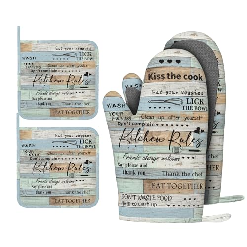 Boulda Farmhouse Oven Mitts and Pot Holders Kitchen Oven Mitts