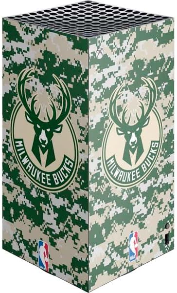 Skinit Decal Gaming Skin Compatible with Xbox Series X Digital Edition Console - Officially Licensed NBA Milwaukee Bucks Standard - Green Design
