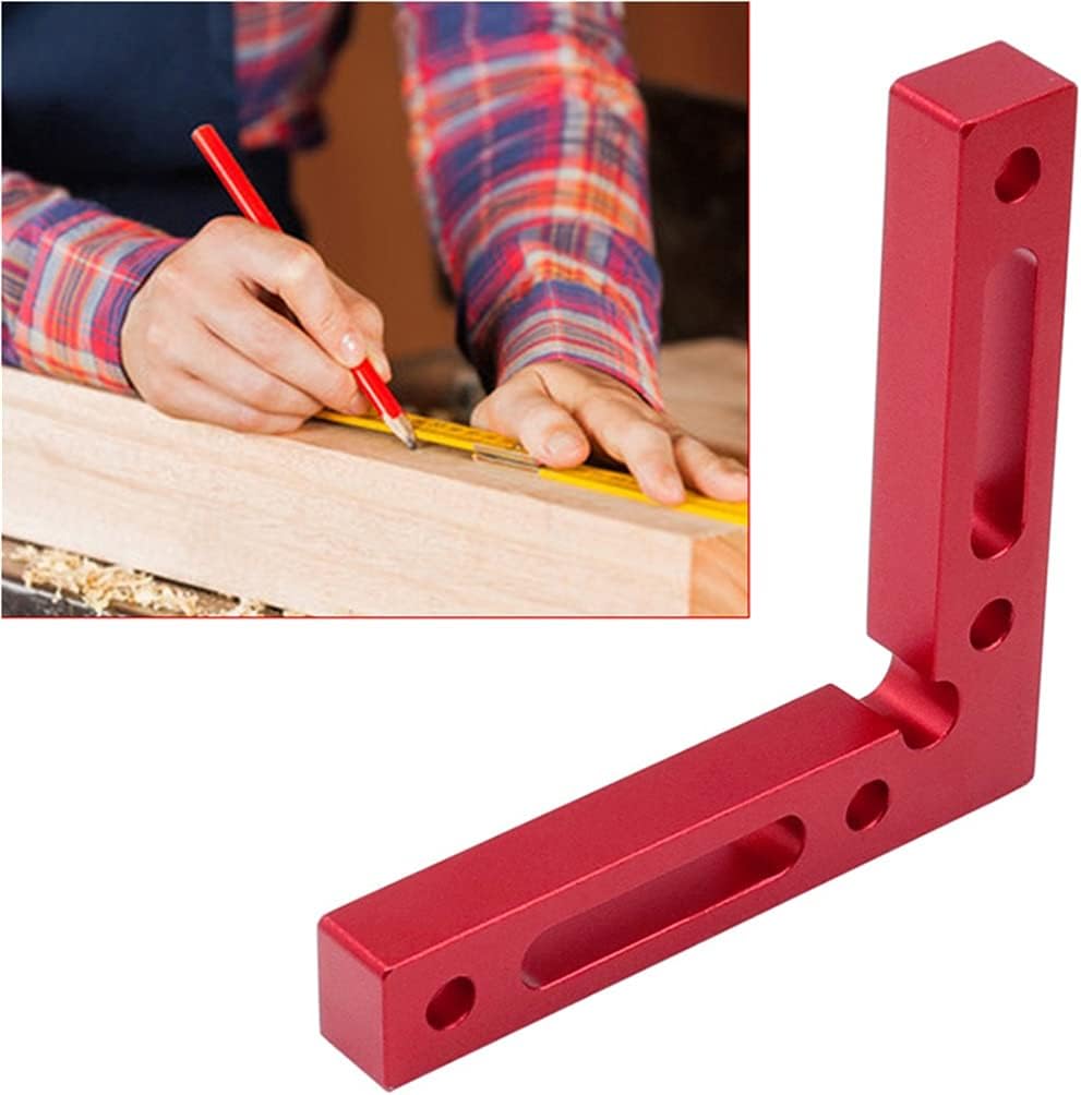90degree L- Shaped Auxiliary Jig 120x120mm Square Right Angle Protractor Corrosion- Resistant Clip Carpenter Woodworking Tools