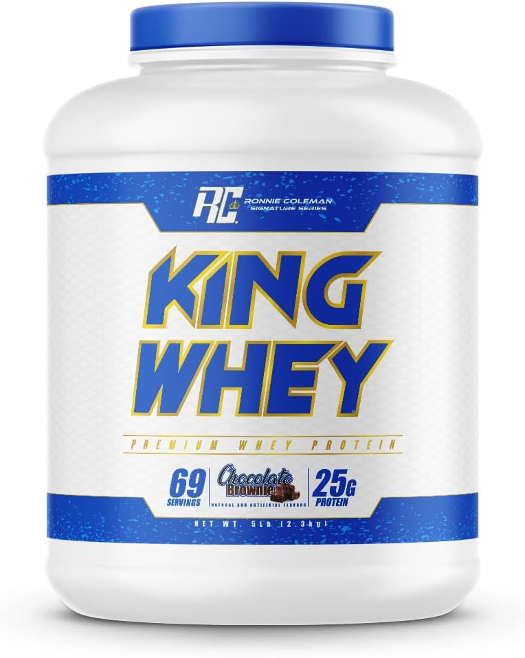 Ronnie Coleman Signature Series King Whey, Leading Whey Protein With Added Whey Isolate, Chocolate Brownie